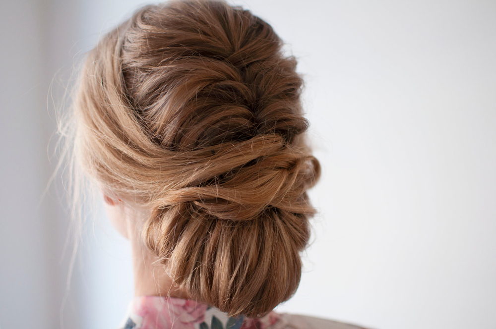 Rolled Twists With Low Chignon
