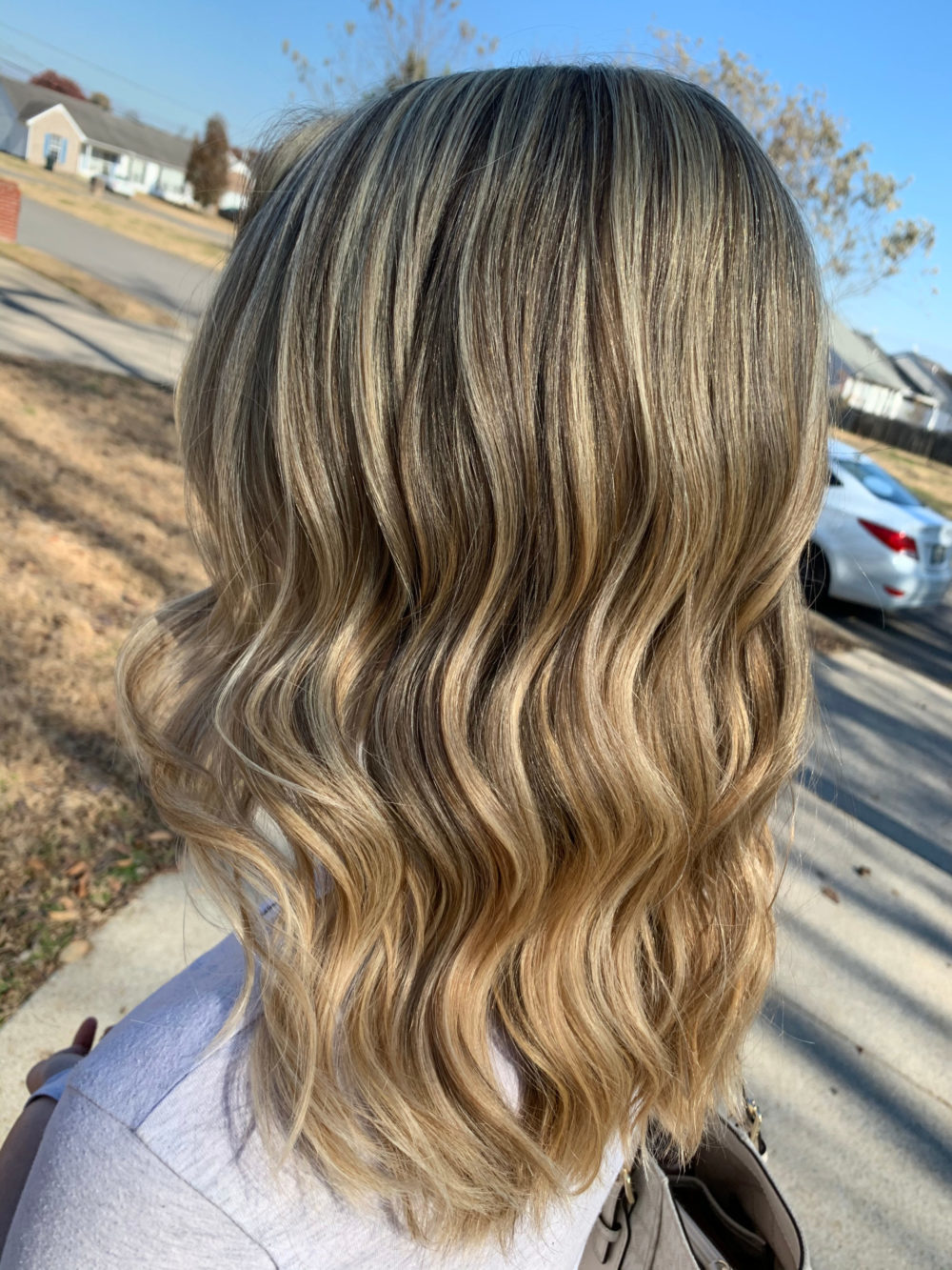 Medium Brown With All-Over Blonde Foils 