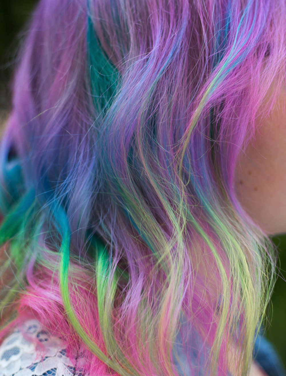 Soft Pastel Gradient Rainbow Hair