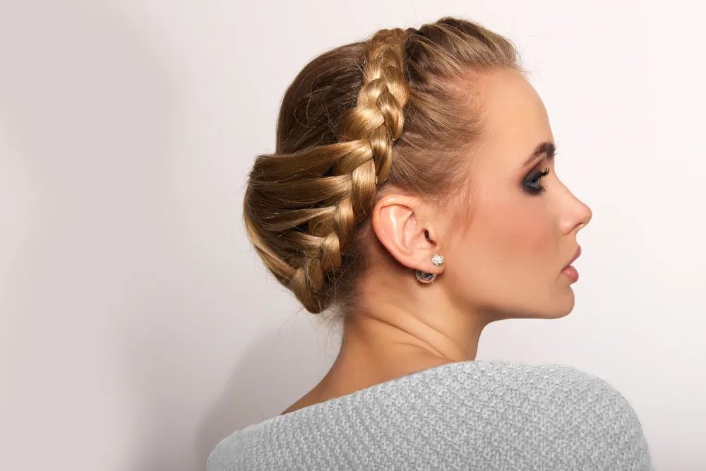 Wrapped Crown Braid, a featured prom hairstyle