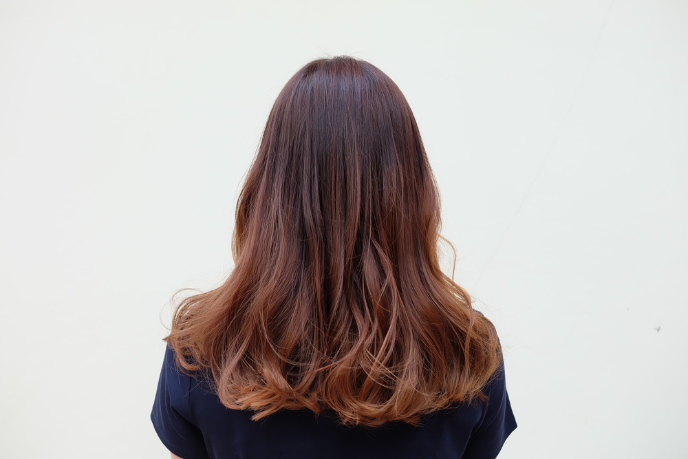 Mahogany With Auburn and Dark Strawberry Blonde Gradient Highlights for brown hair