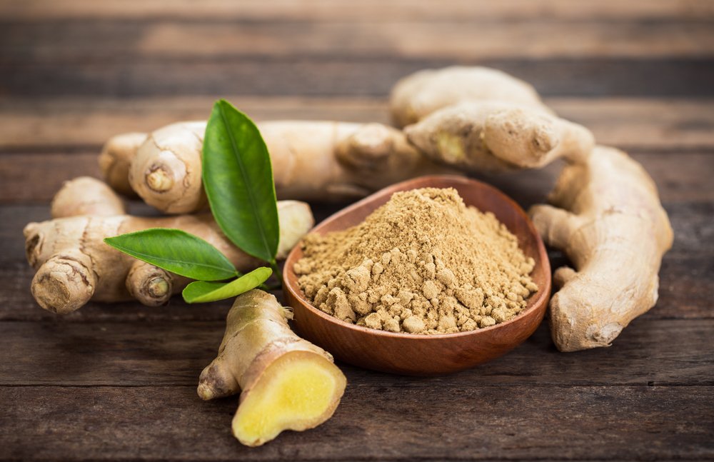 Image of ginger root groundup for a piece on the benefits of ginger on hair