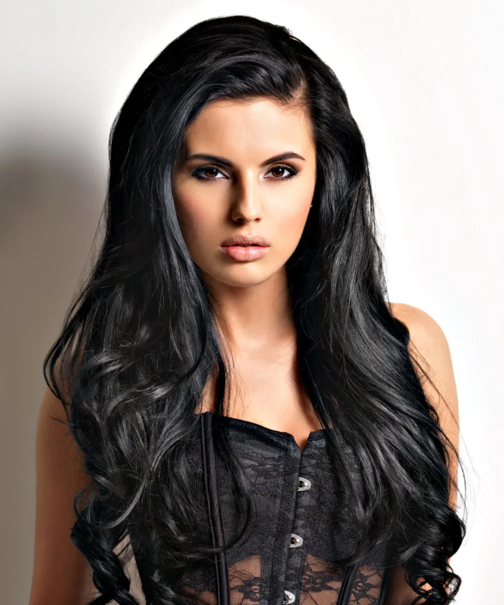 Silky True Black, one of the best hair colors for medium skin