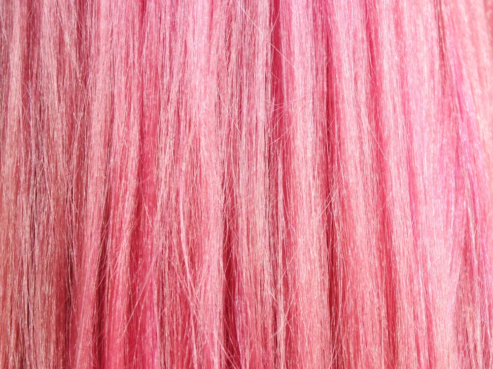 Light pink hair as seen in an up-close style image