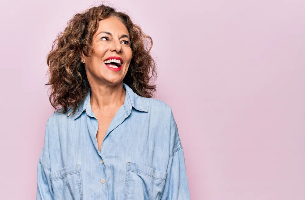 Tapered Curls With Choppy Layers, one of the best medium-length layered hairstyles for women over 50
